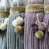 American fluffy series single head strap cute pompom curtain strap