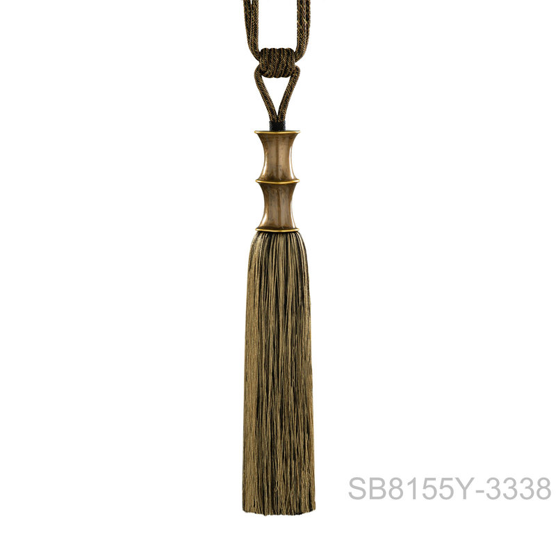 Unique Self-Made Crafts Bamboo Rhythm New Chinese-Style Bamboo Joint Furniture Decoration Single-Tassel Hanging Ornament Curtain Tie Fringe