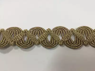 Export European tail gold hollow ribbon gold silk curtain Pillow Lace