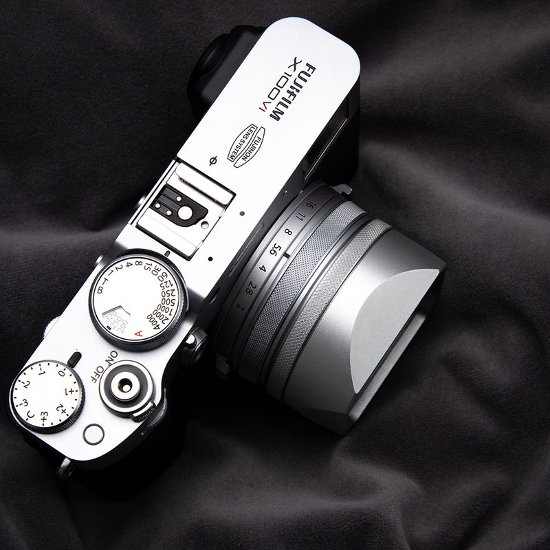 Suitable for Fuji X100Vi Square Lens Hood Fujifilm X100V Lens Hood Metal Lens Hood