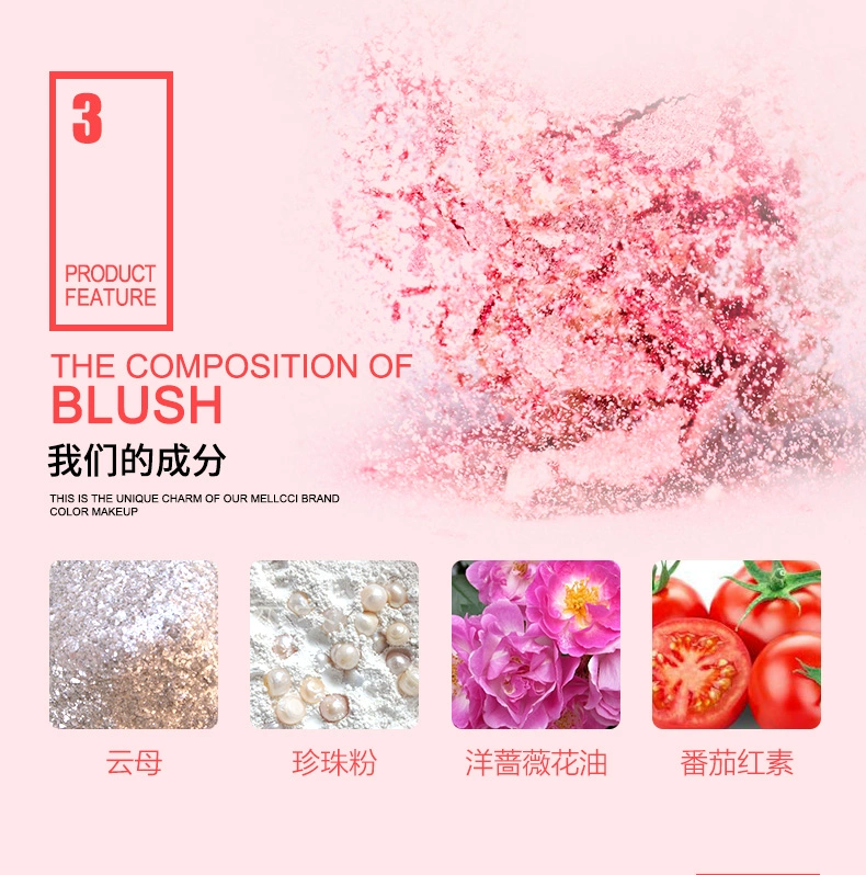 Charm air cushion blush nữ đích thực trang điểm nude mới bắt đầu làm sáng da giữ ẩm tự nhiên màu đỏ với cùng khả năng sửa chữa ánh nắng đỏ má hồng 3ce 6 ô