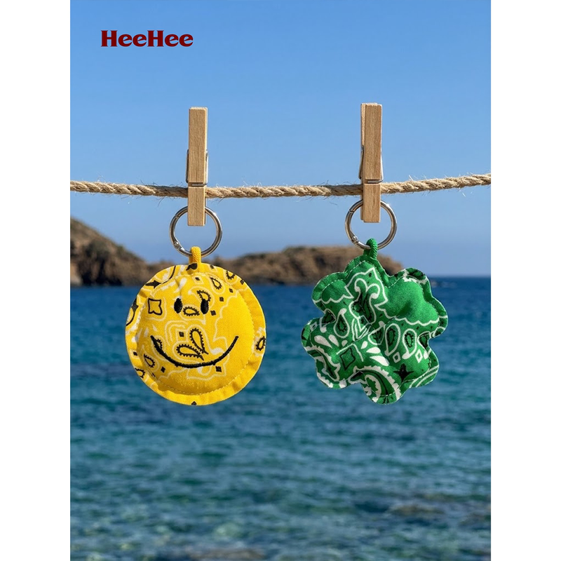 Haha | Keychain ins Four-Leaf Clover Lucky Charm Niche Design Cashew Flower Pendant Haha | Keychain ins Four-Leaf Clover Lucky Charm Niche Design Cashew Flower Pendant
