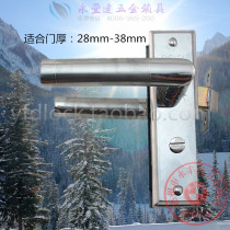 Stainless steel bathroom glass door aluminum alloy door handle lock toilet kitchen handle lock hole distance 125mm