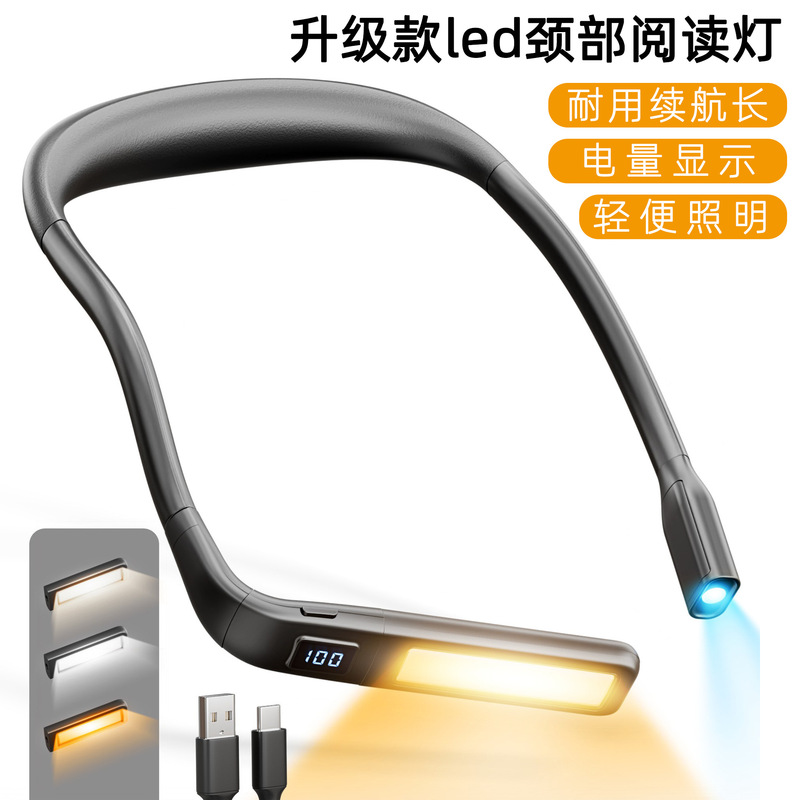 Light Fun Hanging Neck Lamp Emergency Multi-Function Outdoor Fishing Student Eye Protection Reading Desk Lamp Led Rechargeable Work Light