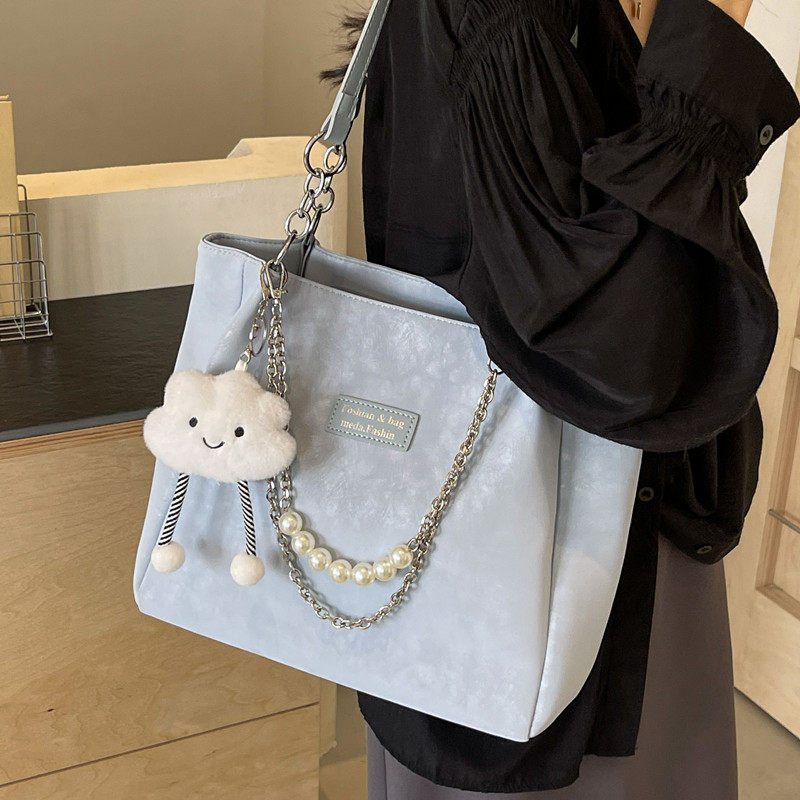 Высококачественная универсальная большая женская сумка на одно плечо, новинка 2025 года, модная повседневная простая сумка для поездок на работу большой емкости