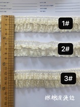 Mei - color elastic bilateral wrinkled cotton lace lace lace clothes for children dressed hands for doll - clothes lace material