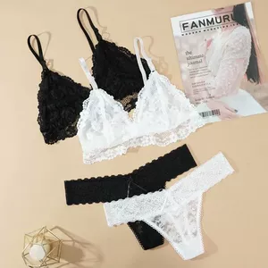 Женские кружевные бюстгальтеры установлены Sexy Wire Free Lingerie Lowery Out Out