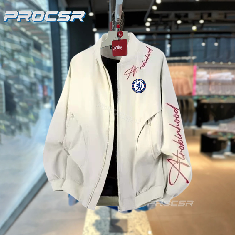 Chelsea 25/26 Season New Football Uniform Long-Sleeved Flight Jacket Autumn and Winter Cotton-Padded Thickened Training Uniform