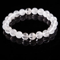 Natural White Ghost Crystal Bracelet Women Men Simple Ball Handstring Jewelry x