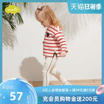 moimoln Small clouds Childrens clothing Mens and womens childrens general knitted pants spring and summer wild out warm pants