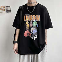 Cartoon cartoon 2021 new lovers short sleeve T-shirt male and female summer loose port windins 100 hitch student clothes