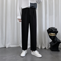 Dark Ensemble Mens Summer Casual Western Pants Mens Straight Barrel Loose Western Clothing Pants Men 100 Hitch Pants Mens Suit Pants