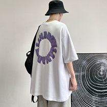 Solid letter printed short sleeve t-shirt for mens summer mens clothing 2021 new Chauffins with wind easing 100 hitch