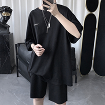 Dark Ensemble Mens Clothing Super Fire Cec Net Red Short Sleeve T-Shirt Male Trend Easy Original Accommodation Wind and Inn Wind Summer clothes