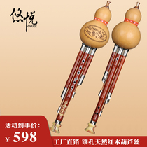 Professional natural inlaid hole mahogany gourd silk c - tone down b-tone musical instrument adult factory direct wholesale