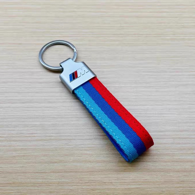 Genuine Original Bmw m Power Performance Stripes Alloy Keychain