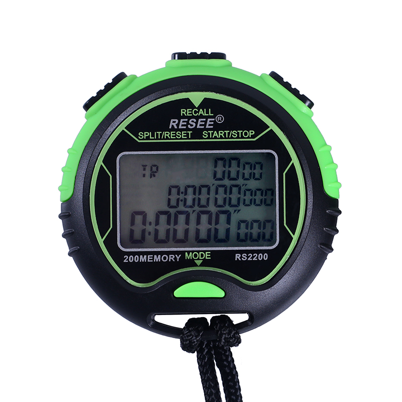 Sharp Racing green three-row 200-track waterproof thousands of seconds with a meter running race-timer stopwatch