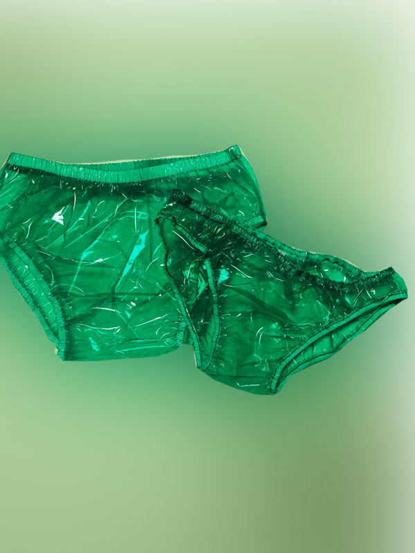Sexy Lingerie Abdl Adult Transparent Plastic Multi-Color Briefs Women's Soft Pvc See-Through Waterproof Low-Waist Underwear