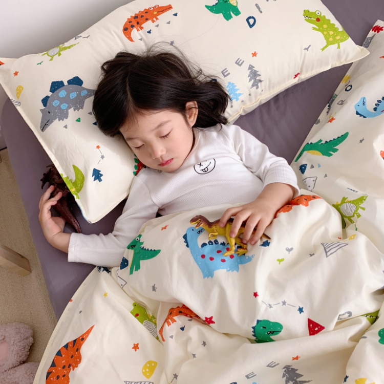 giường ngủ 1 trẻ em cho bé trai và bé gái hoạt hình dễ thương ba mảnh trang bị tấm 1,2 mét trên một sinh viên chăn nhỏ - Bộ đồ giường trẻ em ga giường trẻ em