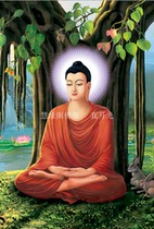 Buddha painting Shakyamuni under the Bodhi Tree 3D three-dimensional hanging painting