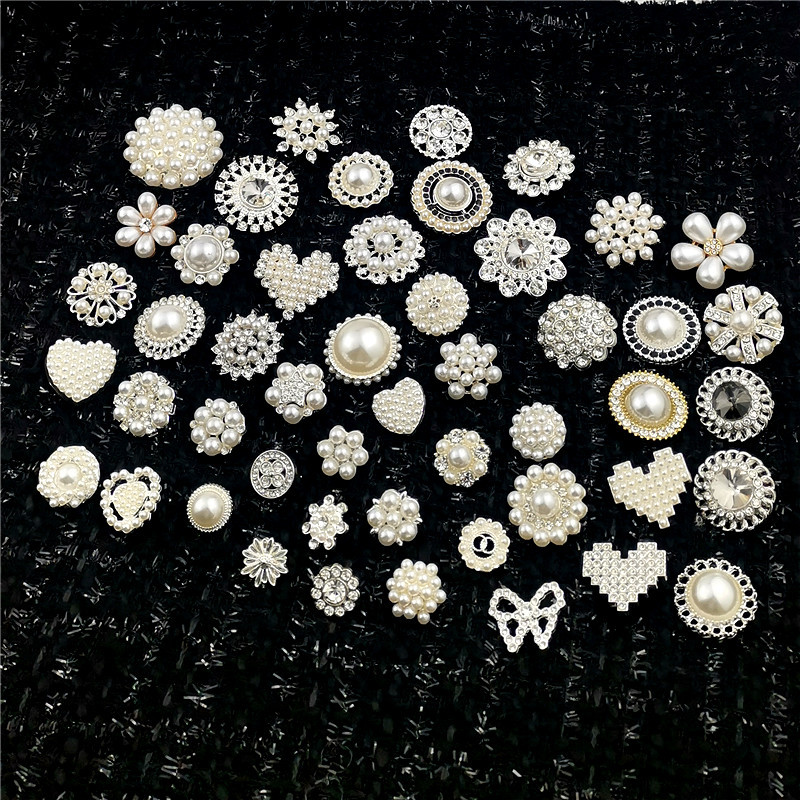 Pearl Buttons, Metal White, High-End Cardigan, Knitwear, Sweater, Top, Buttons, Coat, Woolen, Versatile, Decorative, Women's