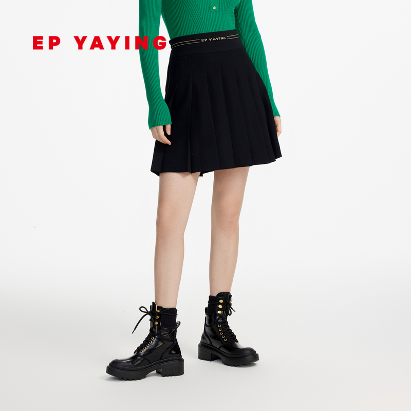 EP YAYING YYing's femininity High-waist gold scallion Aging Thyme Skirt 2023 new 3317B-Taobao