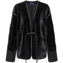 EP YAYING Yaying Womens New Chinese Style Pleated Velvet Pleated Jacket 2024 Early Autumn New Product 1269A