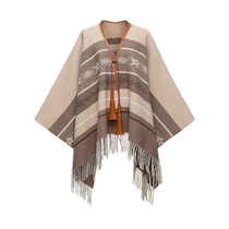 Selection of gifts] EP Yaying Chinese style scarf sheep wool yak velvet and leather fringed shawl new style W902A