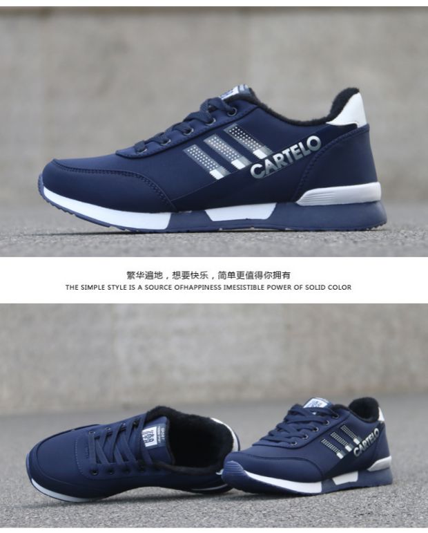 Mùa đông cộng với giày nhung ấm áp đôi giày thể thao nam giày chạy nhẹ giày thể thao nam nike