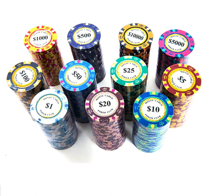 14g vương miện ba màu hộp nhôm cao cấp bộ chip Texas Holdem chip đồng xu Baccarat mạt chược - Các lớp học Mạt chược / Cờ vua / giáo dục