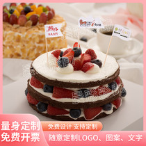 Traiteur-Hotpot Toothpicks Drapeau sur mesure Signes de fruits Fork Cake Bamboo Signe Petite Insertion Drapeau Burger Steak Cocktail de signature