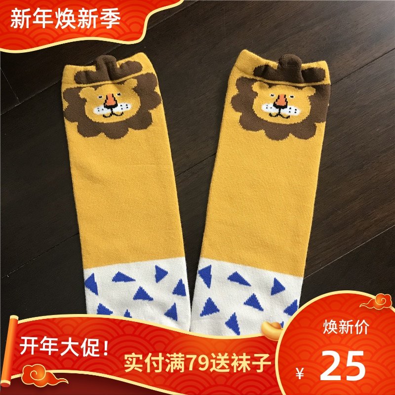 Spring and summer new baby socks jacket Children's jacket All cotton Songkou baby cartoon kneecap long cylinder socks over knee socks sleeve