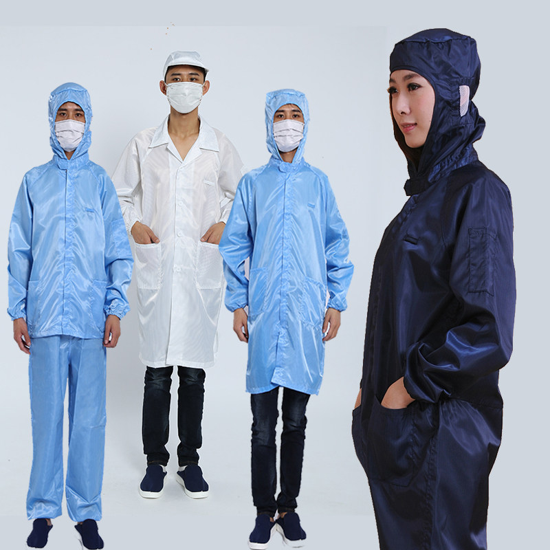 Fat-up extra-large extra-large anti-static one-piece hooded coat split electrostatic clothing dust-free protective clothing