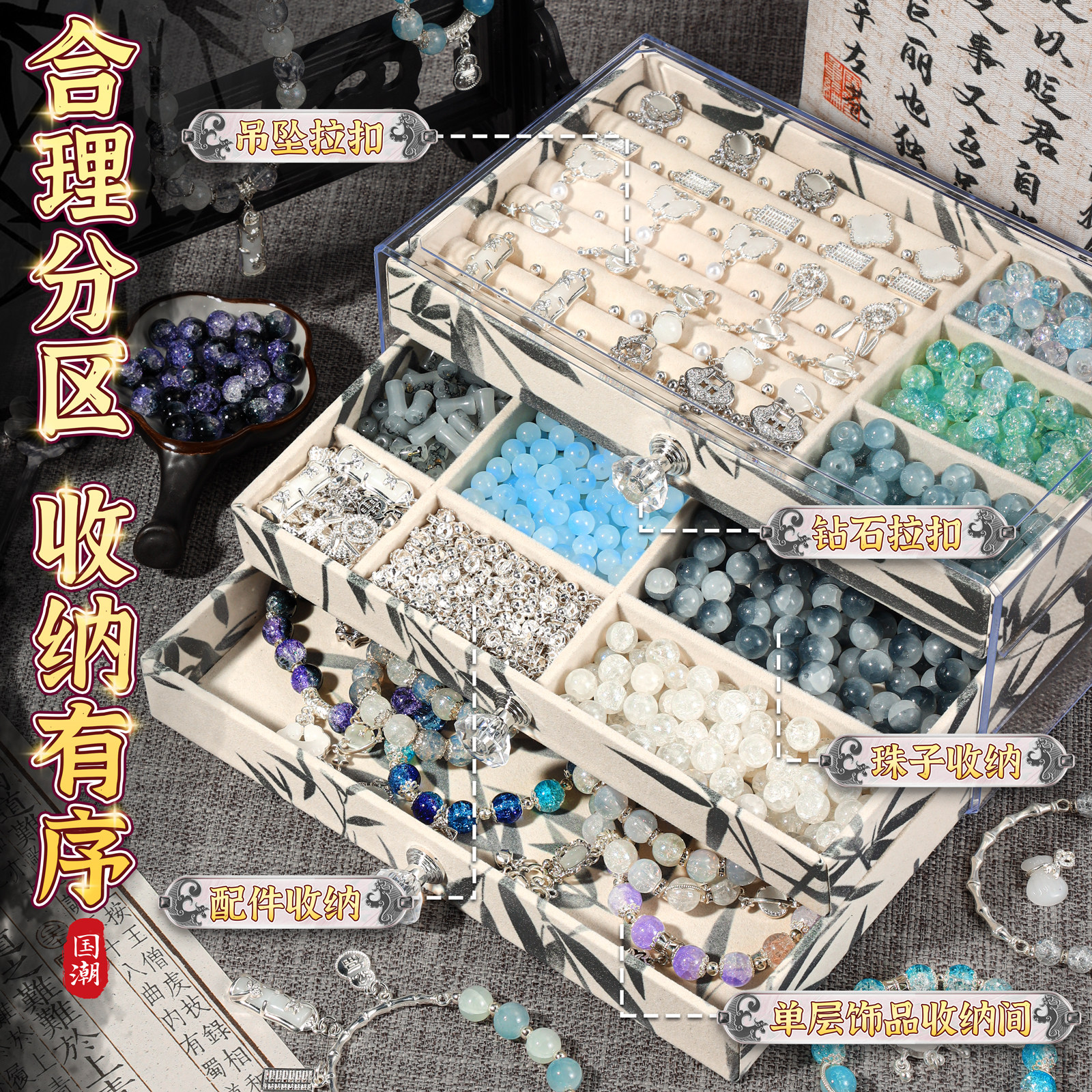 古风串珠手链手串 DIY 材料:🌟 手工制作专属女孩生日礼物,让童心永驻!💖-手工串珠-淘宝好物网