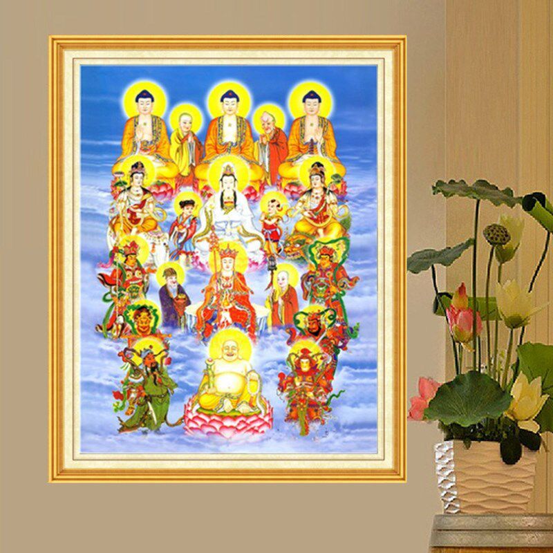 Buddha statue diamond full of new diamond diamond embroidery cross embroidery Amitar Buddha all Buddha living room stick diamond embroidery group Buddha