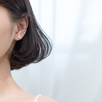 Inlaid drill light star ear clip s925 pure silver earrings female Korean version small fresh and sweet with no earlyhole temperament earbone decoration
