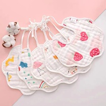 Pure cotton type A baby saliva towel pure cotton gauze bib newborn male and female anti-vomiting summer scarf baby neck scarf