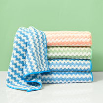 Dishwashing cloth thickened absorbent dishcloth does not stick with oil towel does not lose hair clean oil household simple table wipe artifact
