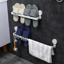 Bathroom toilet Wall hanging slipper rack Wall hanging storage free hole drainage shoe rack Shoe rack