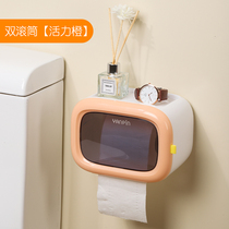 Waterproof hand paper box paper roll paper paper towel toilet toilet toilet paper punch-free toilet toilet toilet paper rack