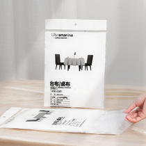Disposable meal cloth round thickened tablecloth rectangular tablecloth round table waterproof and oil-proof cleaning artifact transparent film