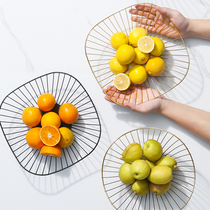Fruit plate living room coffee table home creative modern Net red fruit basket personality fashion snacks storage basket Basin light luxury style