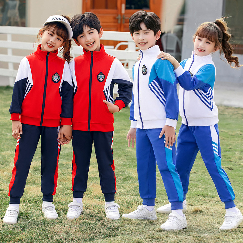 Primary school children's school uniforms Three sets of kindergarten garden uniforms Banquerade Games Opening ceremony Clothing Pure Cotton Spring Autumn Four Sets