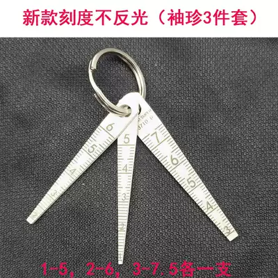 Pocket gap ruler horn feeler stainless steel high precision tapered ruler hole diameter gauge set triangle feeler gauge 1-15