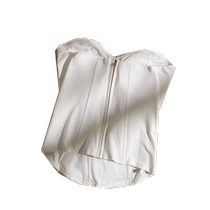 Body Shaping White Camisole Womens 2024 Summer New Style Suit with Sleeveless Herringbone Waist Tube Top