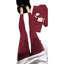 Ankora red sharkskin leggings for women 2024 early autumn new womens outer wear inner wear tummy control nine-point yoga pants