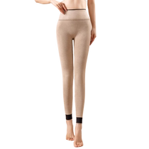 Gray Leggings 2024 New Womens Autumn and Winter Outer Wear High Waist Velvet Thickened Warm Pants Extra Thick Barbie Shark Pants