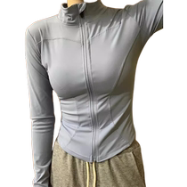 Gray ice silk sun protection clothing 2024 new womens summer thin and breathable sports yoga clothing slimming sun protection clothing