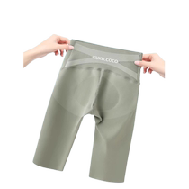 Five-point ice silk shark pants for women summer thin cool leggings for outer wear abdominal control hip lifting fitness cycling yoga shorts