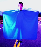 Синий красный креповой небо синий круглый